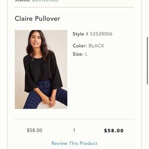Anthropologie - Maeve - Claire pullover top.